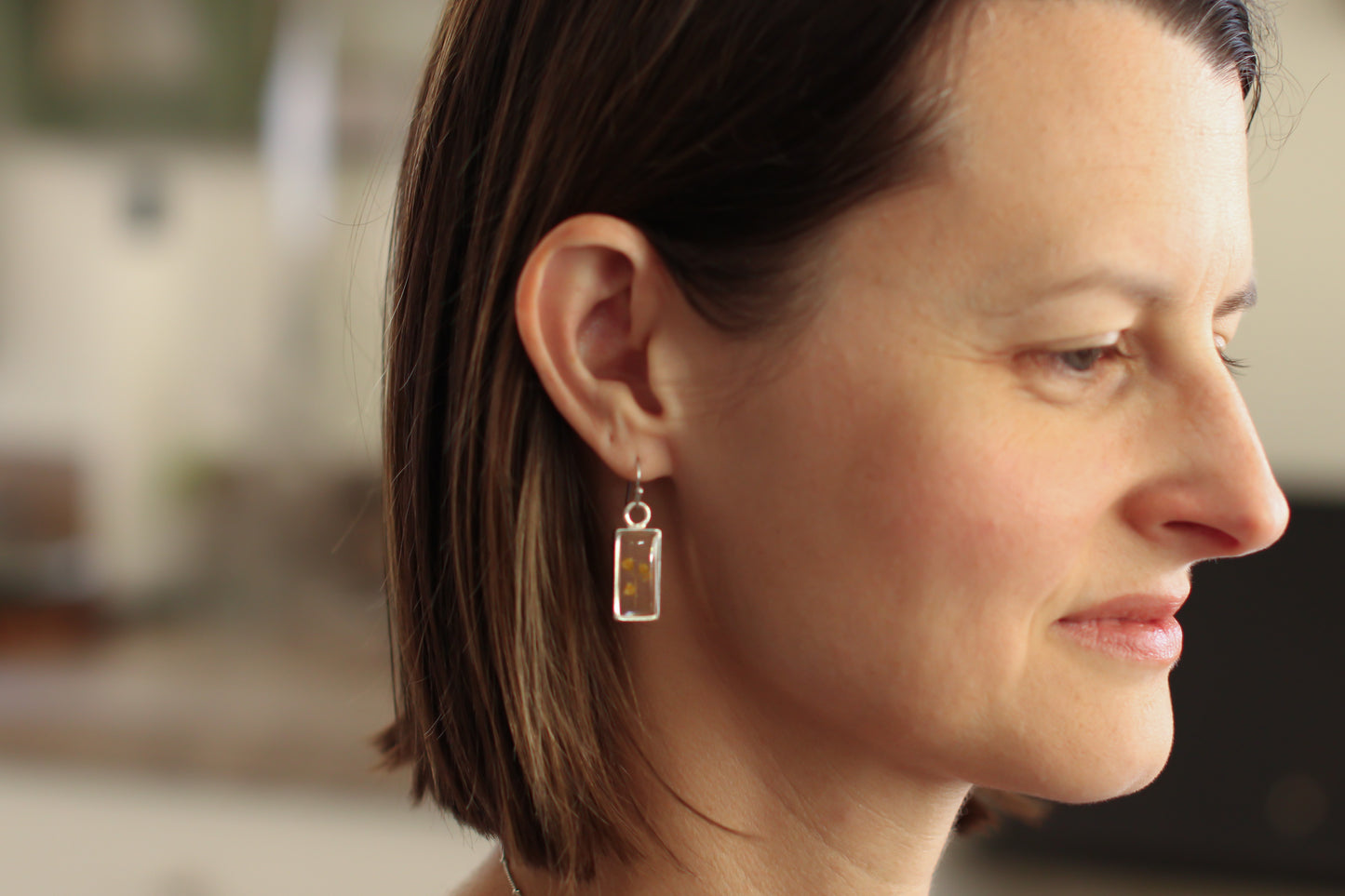 Custom Silver Preservation Earrings -- Choose Your Shape -- | Handmade Custom Resin Jewelry with your Flowers, Ashes, Pet Hair
