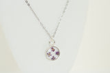 Custom Silver Preservation Mini Necklace -- Choose Your Shape-- | Handmade Custom Resin Jewelry with your Flowers, Ashes, Pet Hair