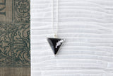 Black and Silver Triangle Necklace