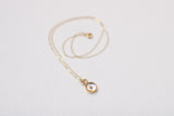 Tiny Circle Mustard Seed Necklace in Silver or Gold