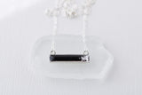 Black and Silver Bar Necklace