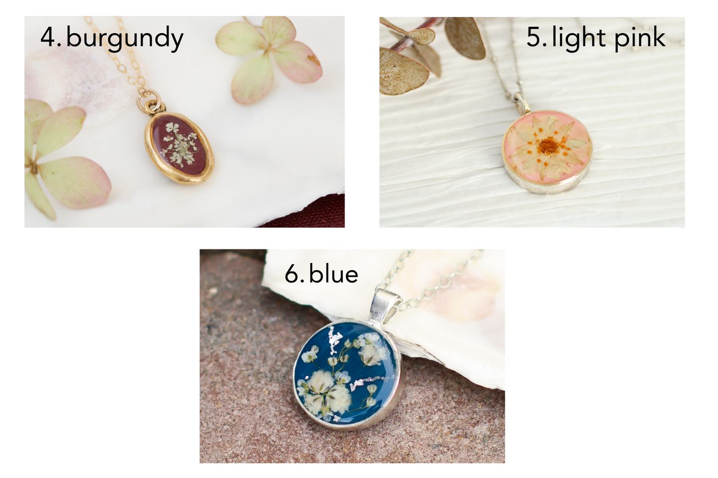 Custom Gold Preservation Mini Necklace -- Choose Your Shape-- | Handmade Custom Resin Jewelry with your Flowers, Ashes, Pet Hair
