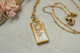 Gold Butterfly and Opal Pendant Necklace