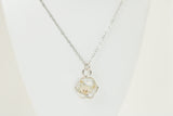Custom Silver Preservation Mini Necklace -- Choose Your Shape-- | Handmade Custom Resin Jewelry with your Flowers, Ashes, Pet Hair