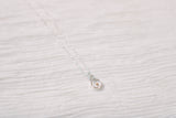 Tiny Circle Mustard Seed Necklace in Silver or Gold