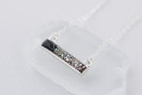 Black and Silver Sparkly Bar Necklace
