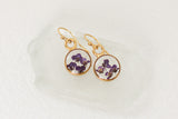 Custom Gold Preservation Earrings -- Choose Your Shape -- | Handmade Custom Resin Jewelry with your Flowers, Ashes, Pet Hair