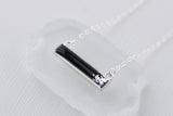 Black and Silver Bar Necklace