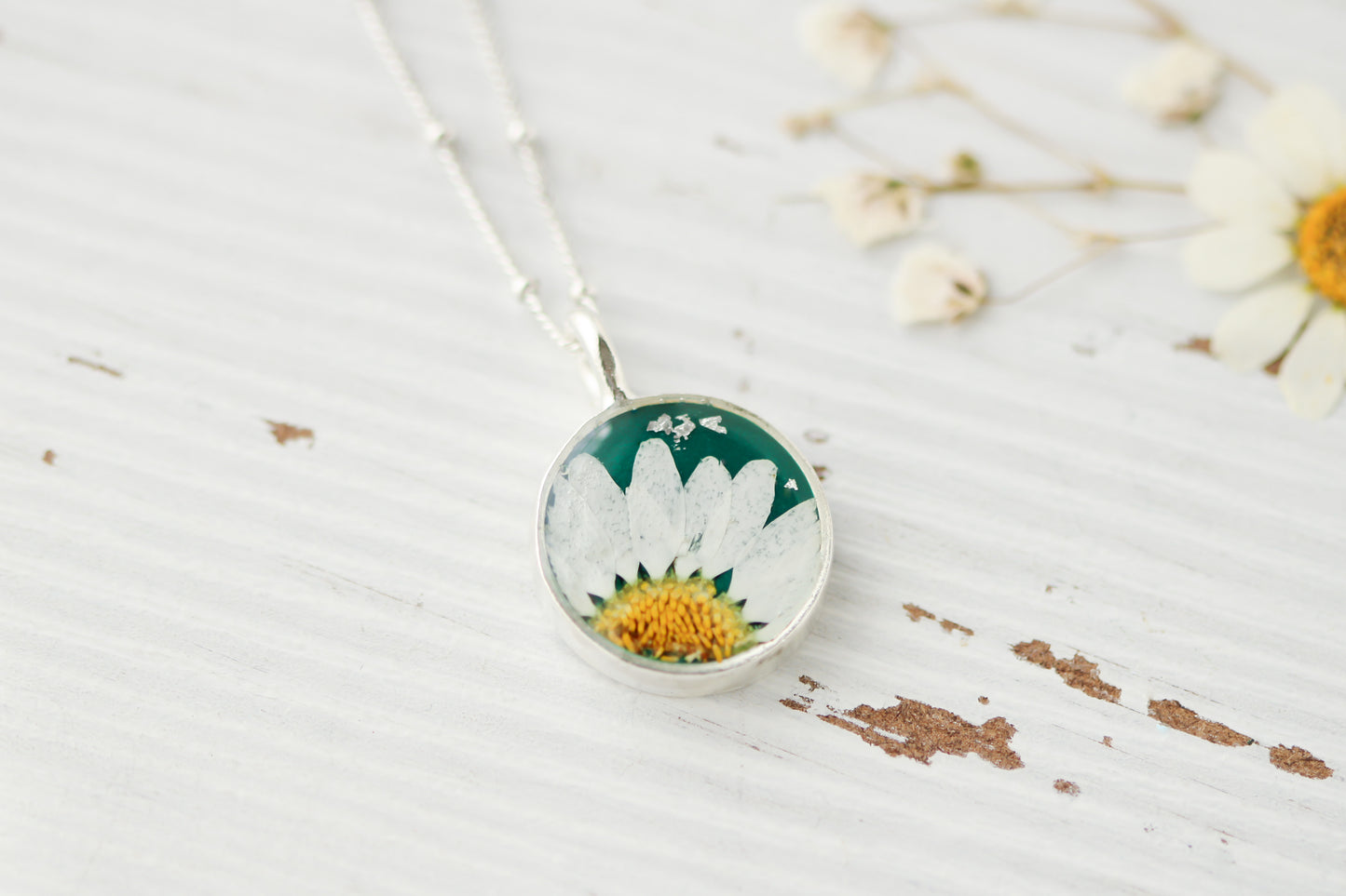 Custom Silver Preservation Necklace --Choose Your Specialty Shape-- | Handmade Resin Custom Preservation Jewelry from your Flowers, Ashes, Pet Hair