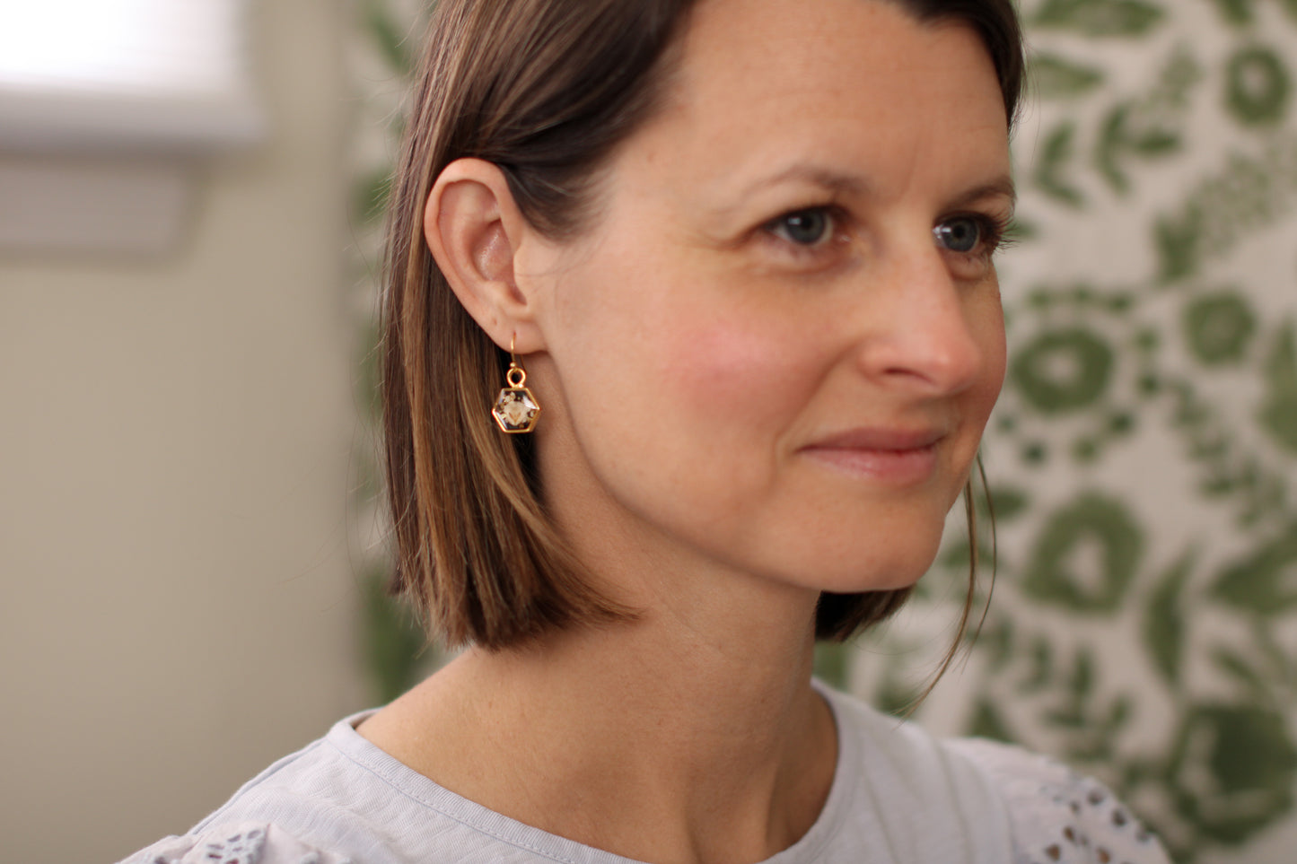 Custom Gold Preservation Earrings -- Choose Your Shape -- | Handmade Custom Resin Jewelry with your Flowers, Ashes, Pet Hair