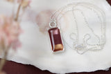 Burgundy and Silver Sunset Shimmer Necklace