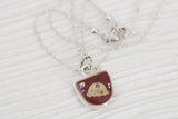 Burgundy and Silver Lily of the Valley Necklace