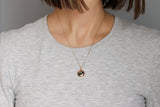 gold custom resin necklace flower preservation 