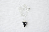 Black and Silver Triangle Necklace