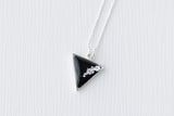 Black and Silver Triangle Necklace