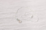Tiny Circle Mustard Seed Necklace in Silver or Gold