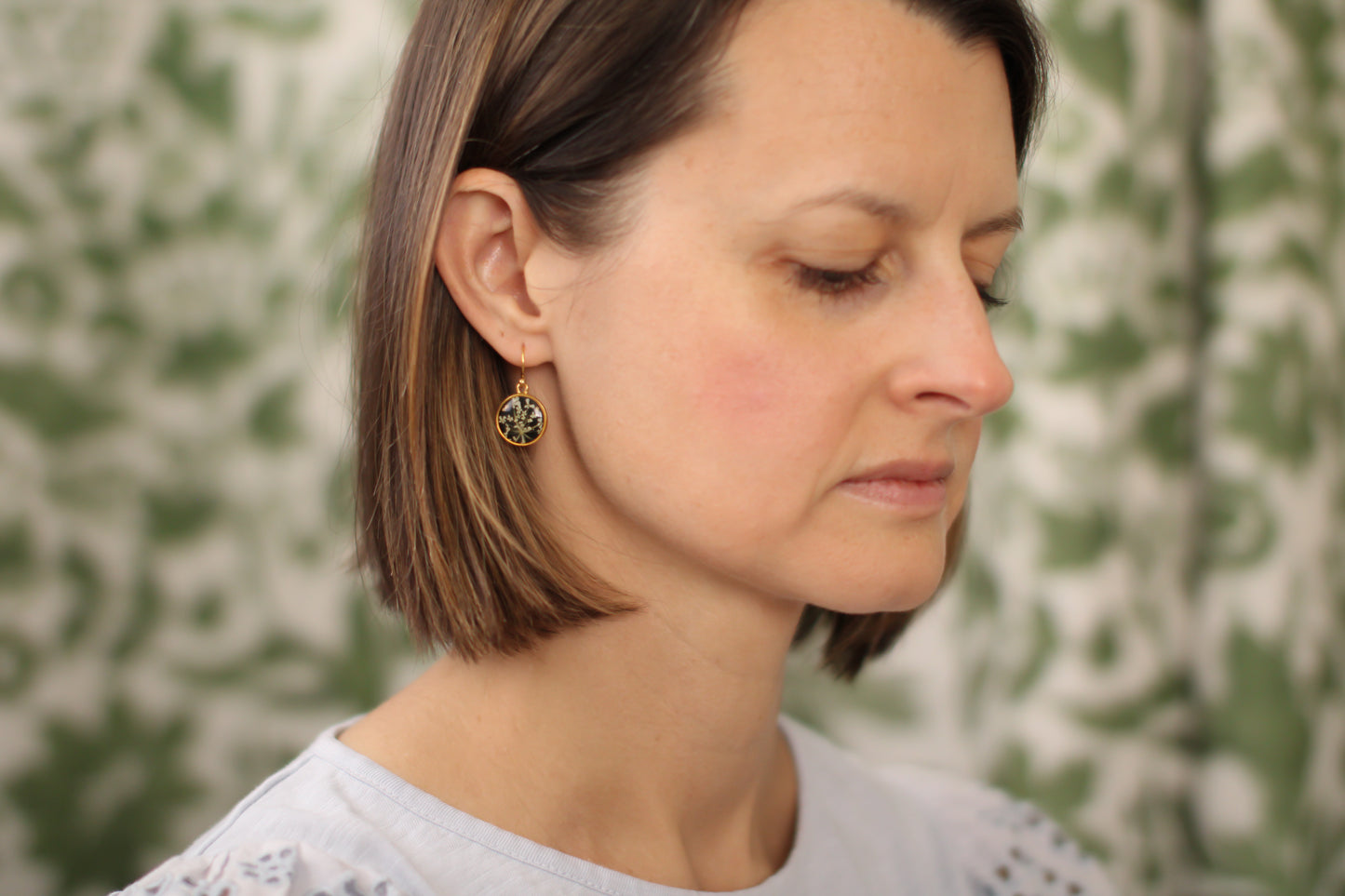 Custom Gold Preservation Earrings -- Choose Your Shape -- | Handmade Custom Resin Jewelry with your Flowers, Ashes, Pet Hair