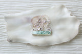 Aqua and Silver Sparkly Bar Necklace