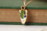Fern and Lavender Necklace in Gold