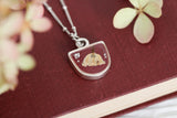 Burgundy and Silver Lily of the Valley Necklace