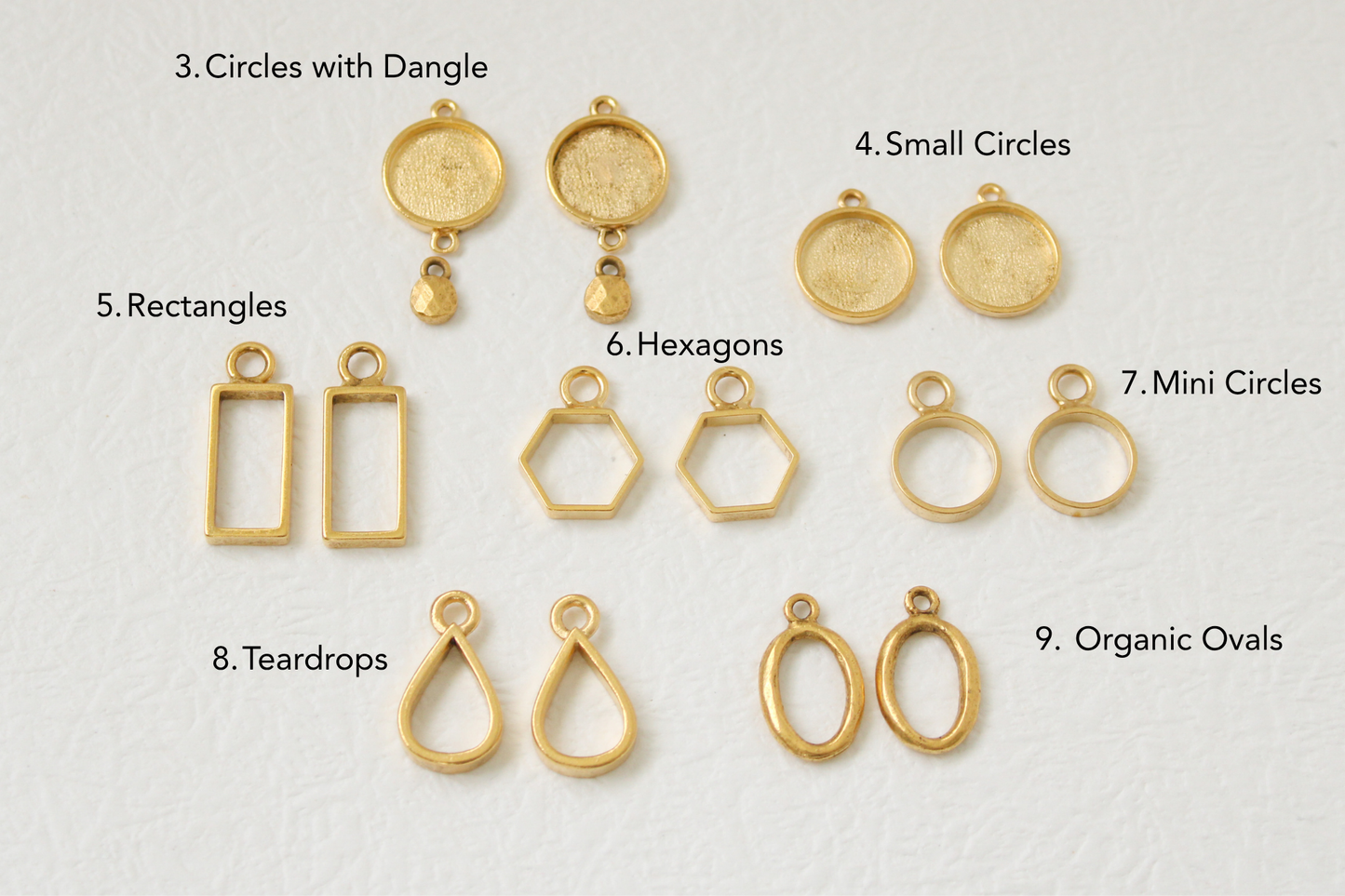 Custom Gold Preservation Earrings -- Choose Your Shape -- | Handmade Custom Resin Jewelry with your Flowers, Ashes, Pet Hair