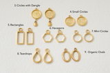 Custom Gold Preservation Earrings -- Choose Your Shape -- | Handmade Custom Resin Jewelry with your Flowers, Ashes, Pet Hair