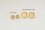 Custom Gold Preservation Earrings -- Choose Your Shape -- | Handmade Custom Resin Jewelry with your Flowers, Ashes, Pet Hair