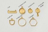 Custom Gold Preservation Necklace --Choose Your Specialty Shape-- | Handmade Resin Custom Preservation Jewelry from your Flowers, Ashes, Pet Hair