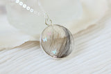 Custom Silver Preservation Necklace --Choose Your Specialty Shape-- | Handmade Resin Custom Preservation Jewelry from your Flowers, Ashes, Pet Hair