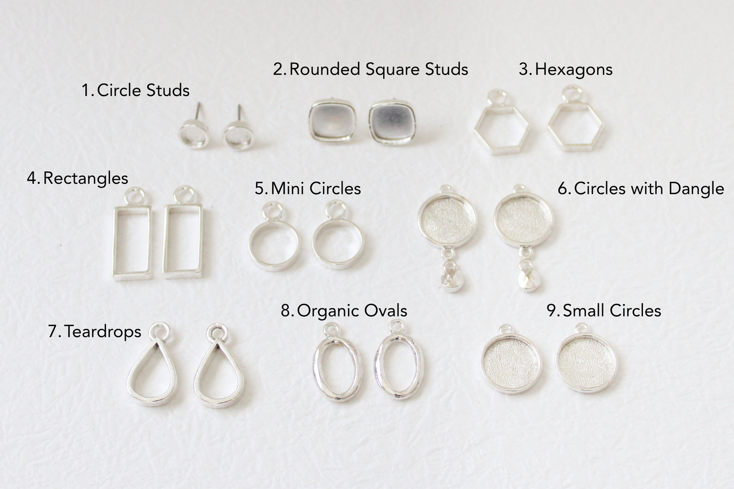 Custom Silver Preservation Earrings -- Choose Your Shape -- | Handmade Custom Resin Jewelry with your Flowers, Ashes, Pet Hair