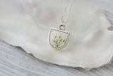 Queen Anne’s Lace Half Oval Necklace in Silver