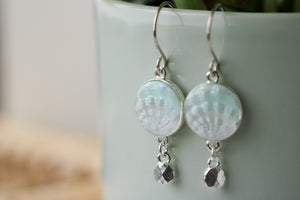 Shell Dangle Earrings in Silver