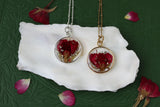 Rose Circle Necklace in Gold