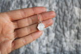 Silver and White Mini Hexagon Necklace
