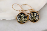 Queen Anne's Lace handmade earrings 