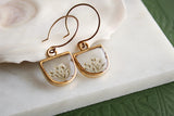 Queen Anne’s Lace Gold Dangle Earrings