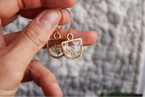 Queen Anne’s Lace Gold Dangle Earrings