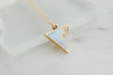 Mini Gold Triangle Iridescent Necklace