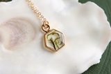 Moss Gold Mini Hexagon Necklace