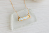 Iridescent Gold Bar Necklace