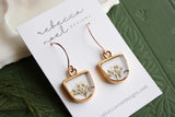 Queen Anne’s Lace Gold Dangle Earrings