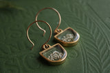 Queen Anne’s Lace Gold Dangle Earrings