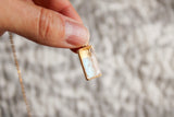 Gold Rectangle Shimmer Necklace