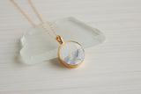 Two Tone Silver and Gold Circle Necklace
